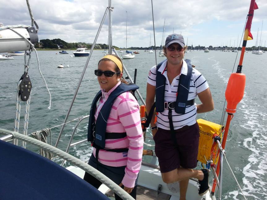 Sailing out of Chichester harbour